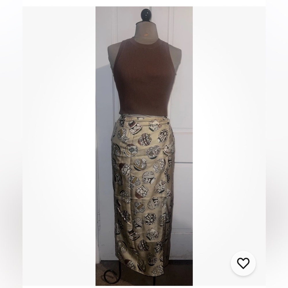 New Vintage L'Zinger 4 Nordstrom Skirt Southwestern Native American Pottery S M